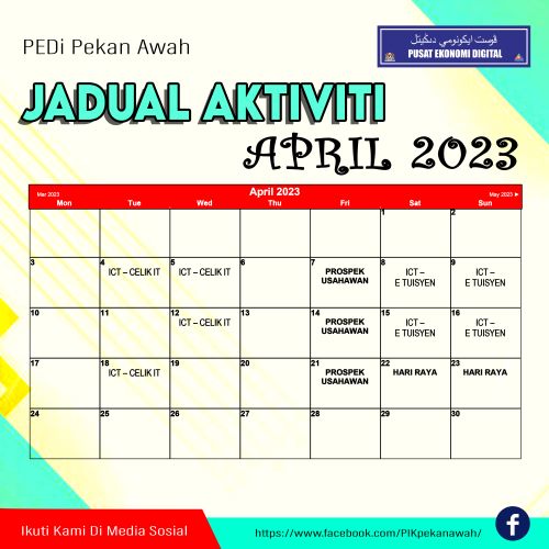 jadual aktiviti april23 